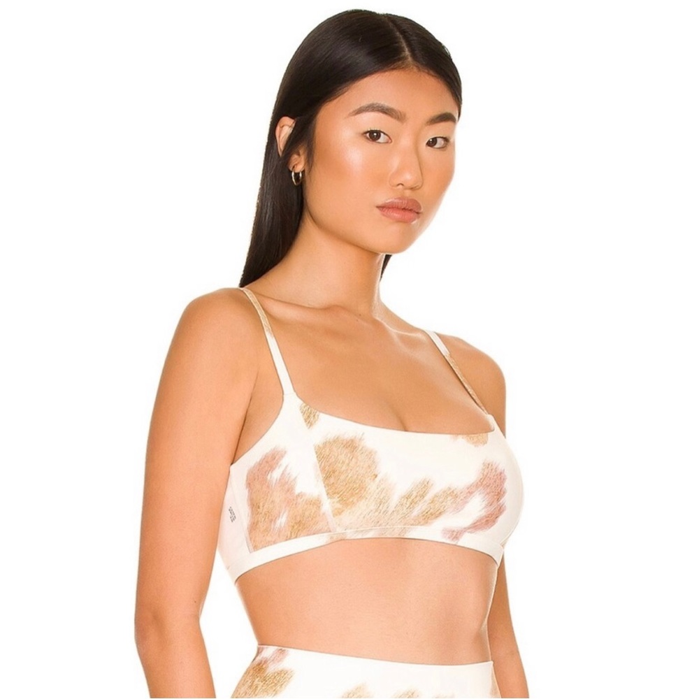 WeWoreWhat Cami Bra Top Cowhide Beige Multi - Size Medium (M)